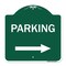 Signmission Designer Series Parking Right Arrow, Green & White Aluminum Sign, 18" x 18", GW-1818-23364 A-DES-GW-1818-23364 - alternate 1